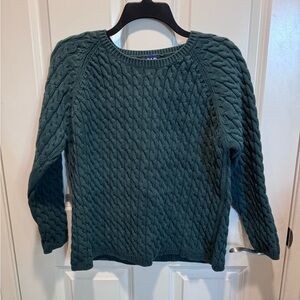 GAP Green Cable Knit Sweater
